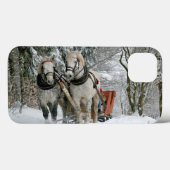 冬のワンダーランドでのそり乗り Case-Mate iPhoneケース (裏面 (横))