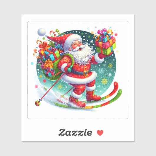 冬のワンダーランドでサンタ シール (シート)