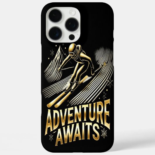 冬のワンダーランドで楽しめるスキー Case-Mate iPhoneケース (裏面)