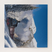 冬のワンダーランドで蒸気列車 ジグソーパズル (横)