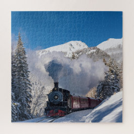 冬のワンダーランドで蒸気列車 ジグソーパズル