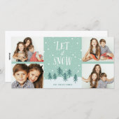 冬のワンダーランドで雪が降る | 休日4 – 写真 シーズンカード (正面/裏面)