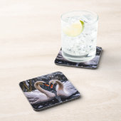 冬のワンダーランドにロマンチックな白鳥 コースター (右側)