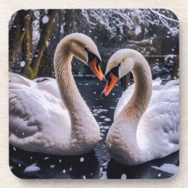 冬のワンダーランドにロマンチックな白鳥 コースター