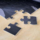 冬のワンダーランドにロマンチックな白鳥 ジグソーパズル (側面)