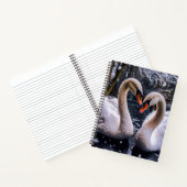 冬のワンダーランドにロマンチックな白鳥 ノートブック (内部)