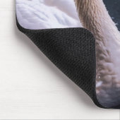 冬のワンダーランドにロマンチックな白鳥 マウスパッド (コーナー)