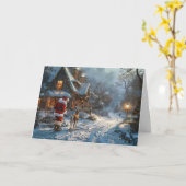 冬のワンダーランドのご希望 カード (黄色い花)