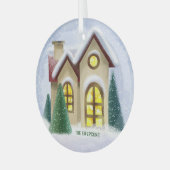 冬のワンダーランドのガラスのクリスマスオーナメント ガラスオーナメント (正面左)