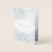 冬のワンダーランドのクリスマスと休日の写真 箔カード (正面)