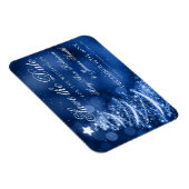 冬のワンダーランドのクリスマスウェディング日付を保存 マグネット (右側)