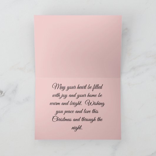 冬のワンダーランドのクリスマスカード サンキューカード (内部)