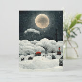 冬のワンダーランドのクリスマスカード シーズンカード (スタンド正面)