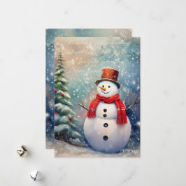 冬のワンダーランドのクリスマスカード シーズンカード