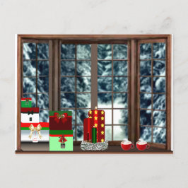 冬のワンダーランドのクリスマスカード シーズンポストカード