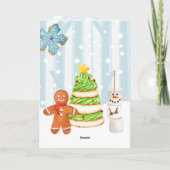 冬のワンダーランドのクリスマスクッキー シーズンカード (裏面)