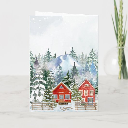 冬のワンダーランドのクリスマスストーリー シーズンカード (裏面)