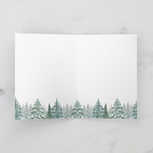 冬のワンダーランドのクリスマスストーリー シーズンカード (内部)