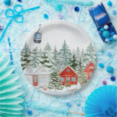 冬のワンダーランドのクリスマスストーリー ペーパープレート (パーティー)
