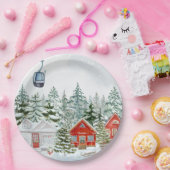 冬のワンダーランドのクリスマスストーリー ペーパープレート (パーティー)