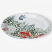 冬のワンダーランドのクリスマスストーリー ペーパープレート (アングル)