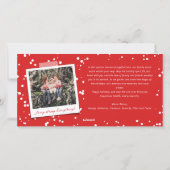 冬のワンダーランドのクリスマスツリーと雪の写真 シーズンカード (裏面)