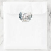 冬のワンダーランドのクリスマスベビーシャワー ラウンドシール (バッグ)