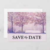 冬のワンダーランドのクリスマスホリデーを保存 案内ポストカード (正面/裏面)