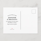 冬のワンダーランドのクリスマスホリデーを保存 案内ポストカード (裏面)