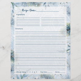 冬のワンダーランドのクリスマスレシピバインダーインサート チラシ