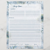 冬のワンダーランドのクリスマスレシピバインダーインサート チラシ (裏面)