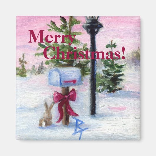 冬のワンダーランドのクリスマス!マグネット マグネット (正面)