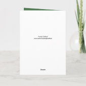 冬のワンダーランドのサンタとミセス・サンタクロース シーズンカード (裏面)