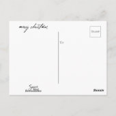 冬のワンダーランドのシーンクリスマスはがき ポストカード (裏面)