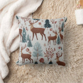 冬のワンダーランドのデアーズ クッション (ブランケット)