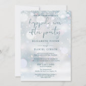 冬のワンダーランドのパーティー結婚の誓い 招待状 (正面)