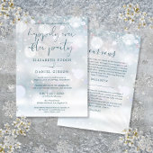 冬のワンダーランドのパーティー結婚の誓い 招待状