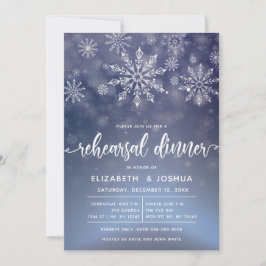 冬のワンダーランドのリハーサルディナー 招待状
