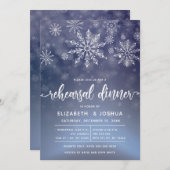 冬のワンダーランドのリハーサルディナー 招待状 (正面/裏面)