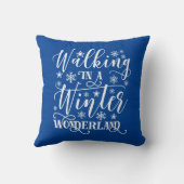 冬のワンダーランドのリバーシブル歩く クッション (裏面)