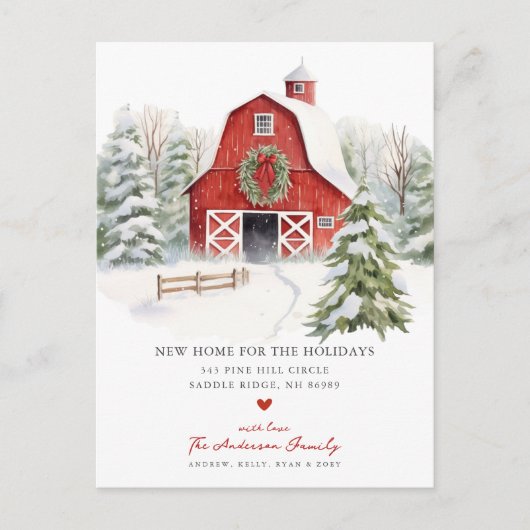 冬のワンダーランドの動く告知 案内ポストカード (正面)