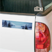 冬のワンダーランドの夜 バンパーステッカー (トラック上)