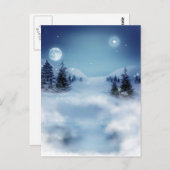冬のワンダーランドの夜 ポストカード (正面/裏面)