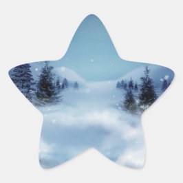 冬のワンダーランドの夜 星シール