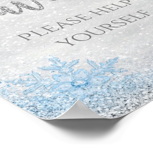 冬のワンダーランドの好意のサイン ポスター (角)