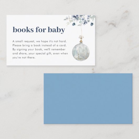 冬のワンダーランドの本ベビー挿入カード 名刺 (正面/裏面)