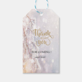 冬のワンダーランドの枝ありがとう ギフトタグ