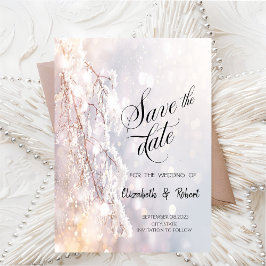 冬のワンダーランドの枝が日付を保存 セーブザデート