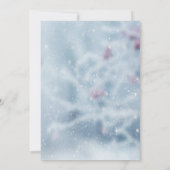 冬のワンダーランドの枝の青い日付を保存 セーブザデート (裏面)