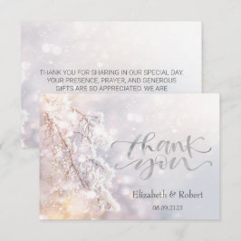 冬のワンダーランドの枝 サンキューカード